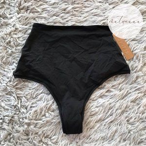 Skims Fits Everybody High Waisted Thong in Onyx S
